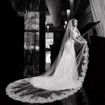 I work as a fashion and wedding photographer. I was hired by a veil designer to photographer her designs for the year.  Over a period of days I photographed several models at several locations. This shot was taken on the fly and is one of my favorites. 