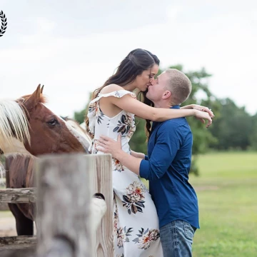 I am just a big kid and I love to laugh. My kids say I’m all about having fun. This helps to make engagement shoots lighthearted. We ran through this avacodo orchard with sparklers just being silly and I captured this adorable moment.