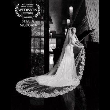 I work as a fashion and wedding photographer. I was hired by a veil designer to photographer her designs for the year.  Over a period of days I photographed several models at several locations. This shot was taken on the fly and is one of my favorites. 