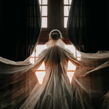 Months of preparing, hair is ready, make-up is done, dress fits perfectly... and BAM, let's open up the curtain! We are ready for our big day!