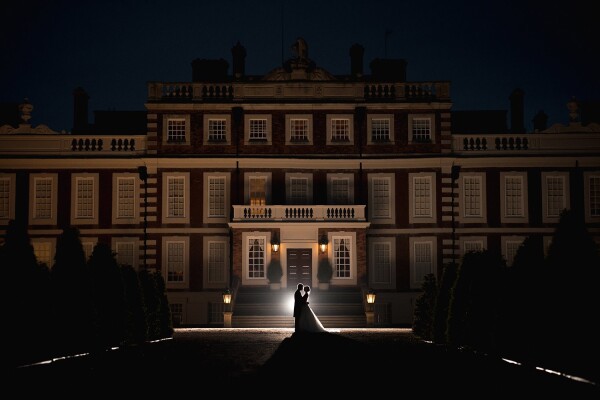 The bride and groom has wanted a photograph in front of their wedding venue, Knowsley Hall in Cheshire, and rather than take this during the day I thought it would be better to wait until after sunset for a more dramatic shot. This was the last photograph I took at the wedding and also my favourite!