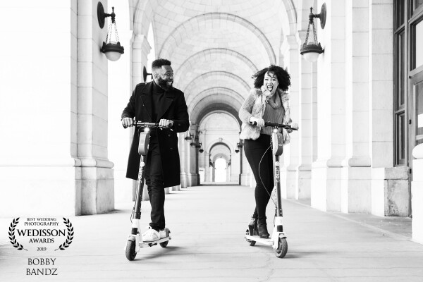 These scooters are taking over our city streets here in DC so why not put them to good use during an engagement session....especially if you really use them in your day to day commute. 