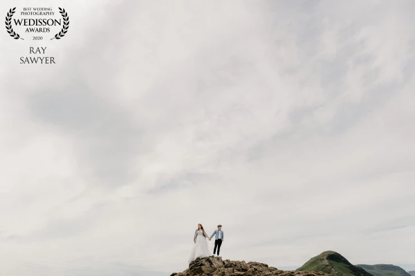 Charlotte and Ross were awesome. I covered their wedding last year and this year we went to the Lake District for an Adventure Photo Shoot. The weather was so hot and windless, It was a perfect day for capturing awesome photos on top of a mountain.