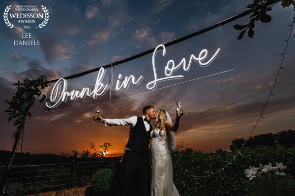 Drunk in love - They sure where, I couldn't ignore this apt sign at sunset!<br />
<br />
Used with the Godox Flash system <br />
<br />
Venue - The Old Hall Ely