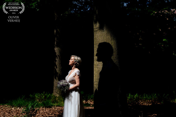 This bride knows her groom will always have her back, she will always be there for him.