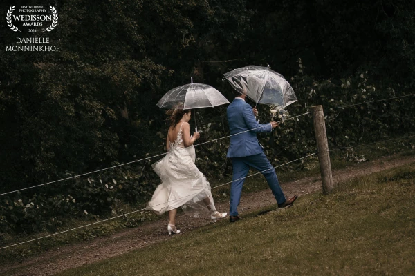 The bride and groom had been looking forward to an outdoor ceremony between the sunflower fields. Th...