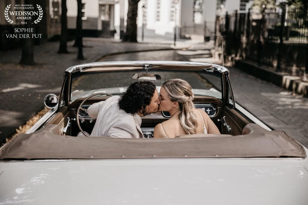 This photo of the beautifully newlywed couple was taken in the center of Breda, Netherlands. This ca...