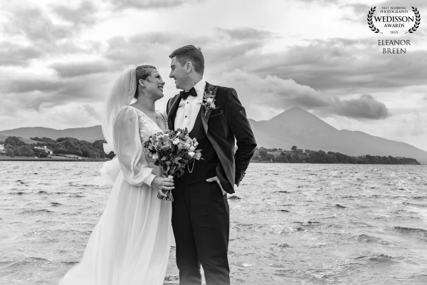 This perfect couple trying not to be blown into the sea. This fantastic wedding was based in Westpor...