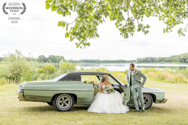 This photo was taken during Joy and Mike's wedding. The car belongs to Joy's father and we were allo...