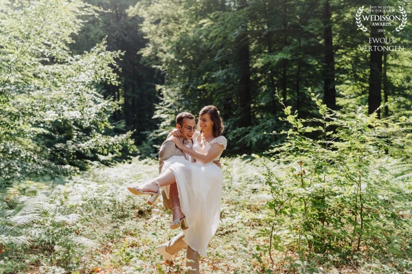 Who says chivalry is dead?

Not staged.
Just a man carrying his wife out of the bushes, because some...