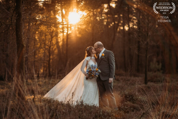 Sunset at the Celtic Fields in januari