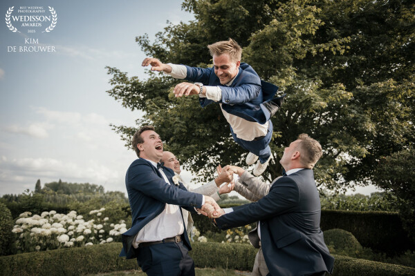 What's a wedding without some of your best friends closeby?
They're always ready to catch you whenev...