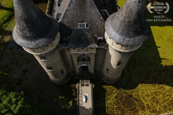 Wedding at a castle from a unique perspective