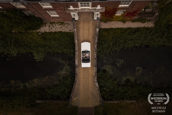 Funny how from the air everything looks relaxed…
but in that car they were buzzing with butterflies...