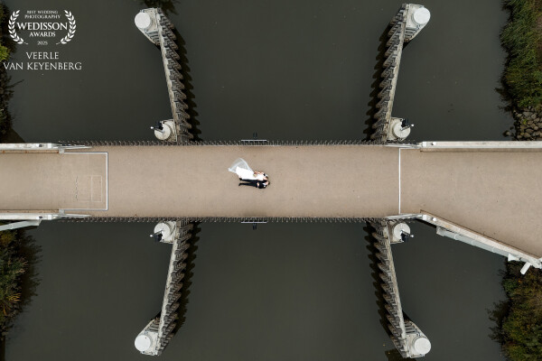 A quiet moment together on the bridge