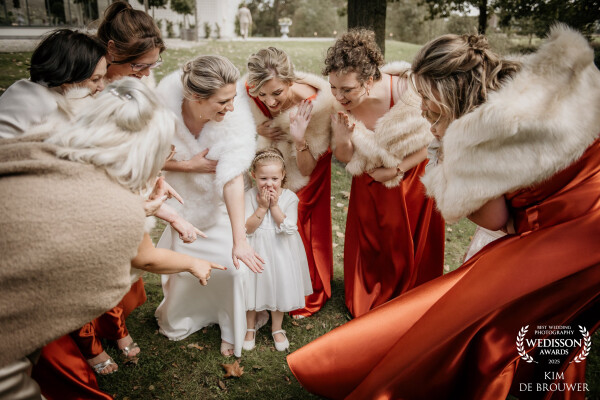 A bride's glow is even more bright with her daughter and bridesmaids / best friends by her side. The...