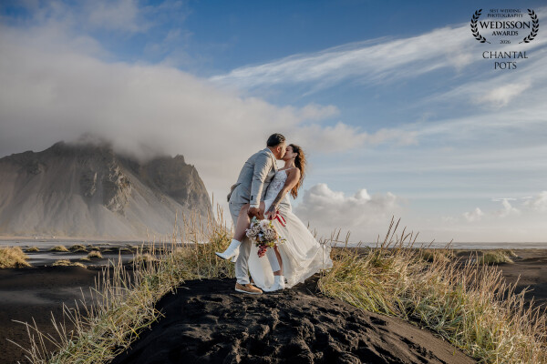 Lost in the wind, grounded in love.
On a wild black sand beach, where the earth feels untamed and th...