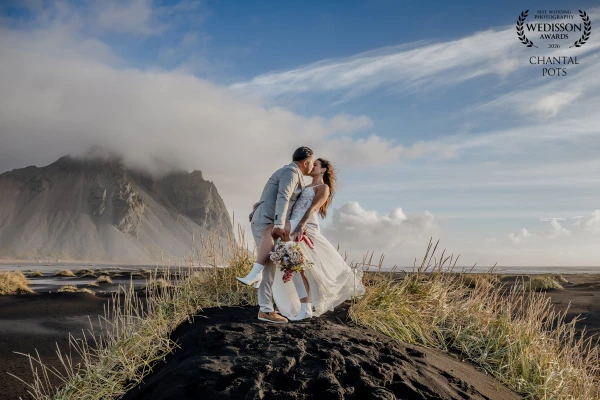 Lost in the wind, grounded in love.
On a wild black sand beach, where the earth feels untamed and th...