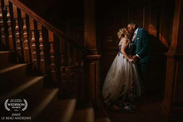 I saw a spot of light coming from the window on the staircase landing and just had to get my couple...