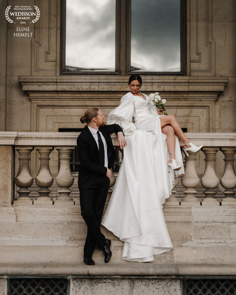 The architecture provided the perfect backdrop. The elegant surroundings and their confidence togeth...
