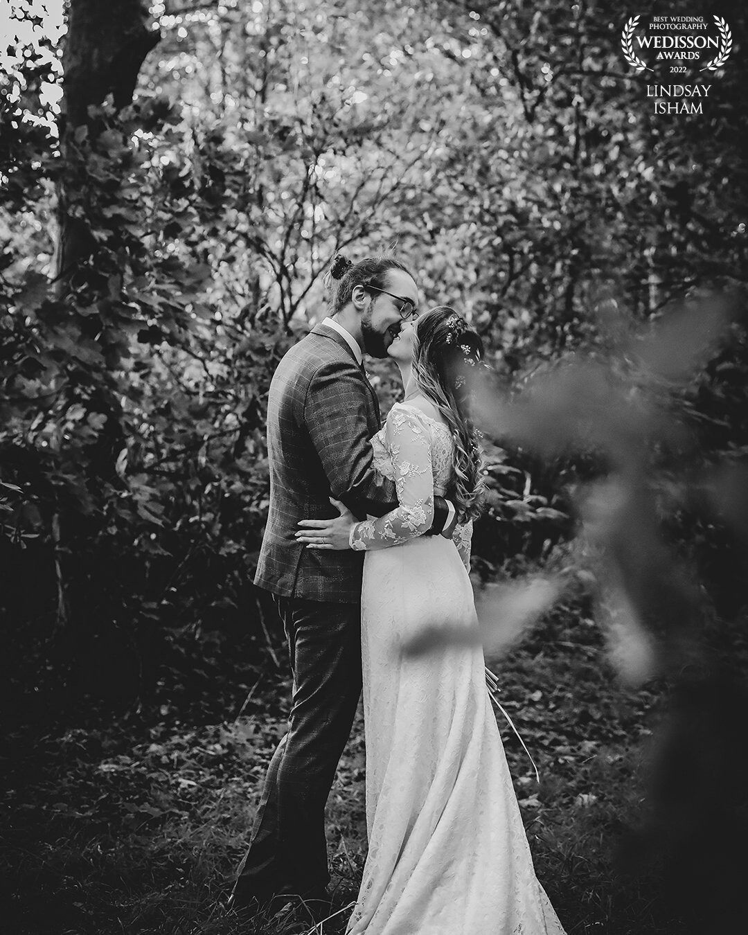 Captured at Scrivelsby Walled Garden, Selina & Ryan had an intimate, humanist ceremony.  Their day was simply perfect and here is a tender moment between the two of them.  I just love this black and white beauty!