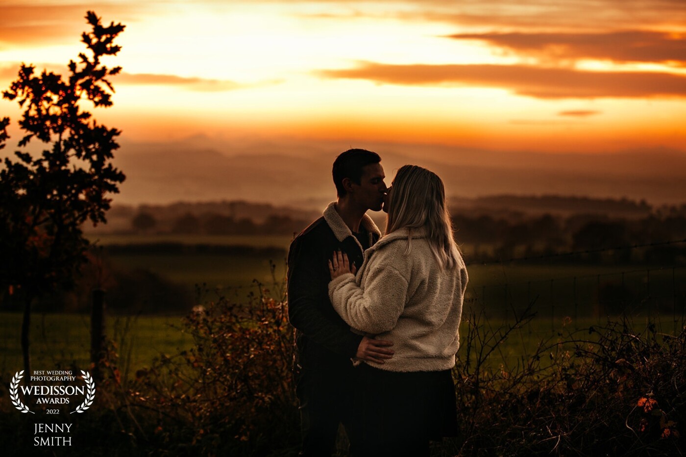 We shot Karen & Craig’s pre-wedding photos in the lovely village of Little Wenlock where they live. The village overlooks the Wreakin and has lots of lovely countryside trails. We planned for golden hour and got so many romantic sunset photos.