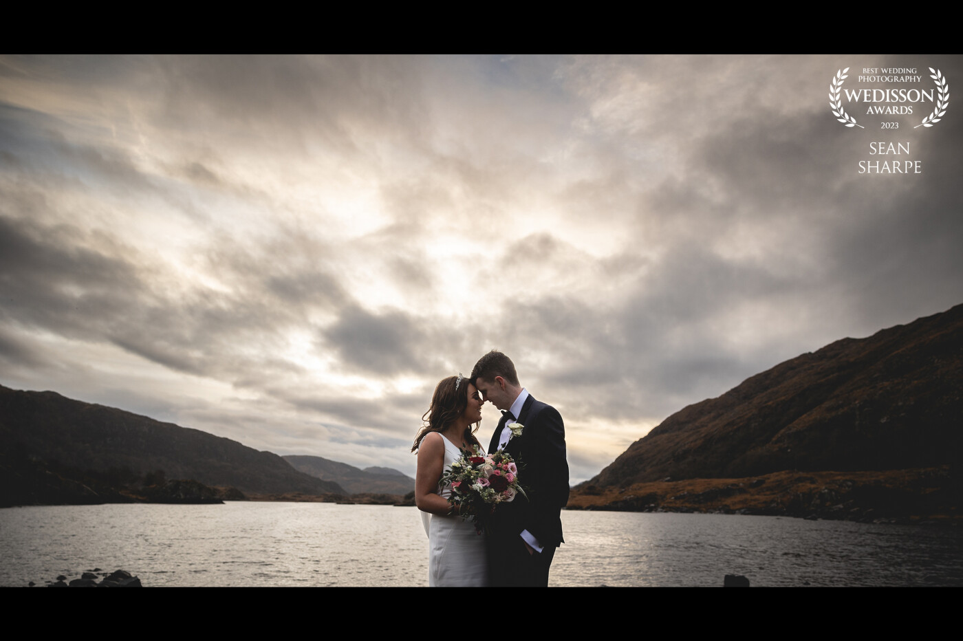 Grainne and Sean. Sub zero temperatures for their entire wedding day but the light was just superb! Always gorgeous in the beautiful Killarney National Park!