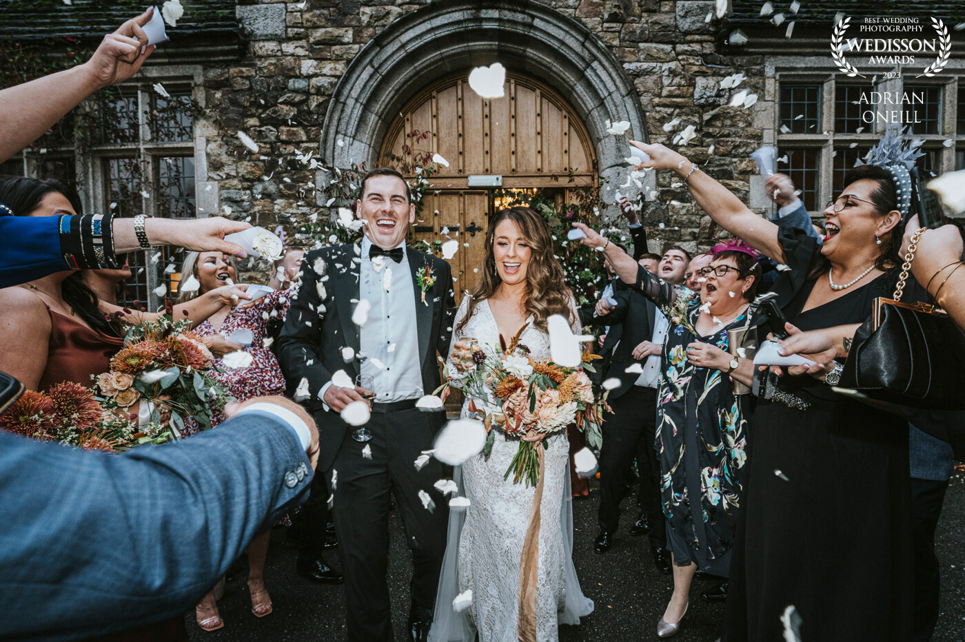 Cant beat a confetti shot....what a most unbelievable day and night at Waterford Castle...this couple partied the night away ...man they rocked it.