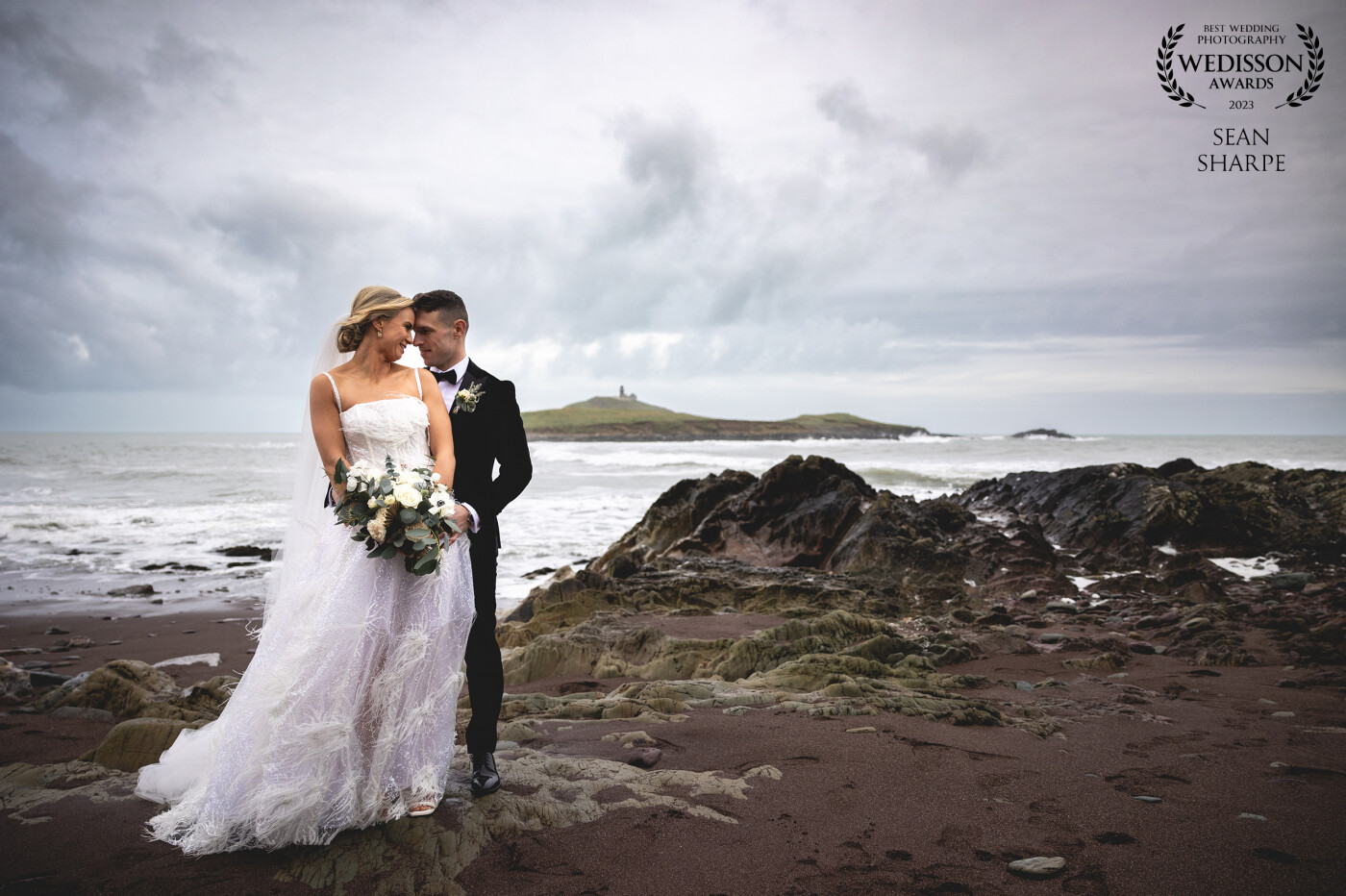 Jesse and John on New Years Eve at the beautiful Ballycotton beach, Cork. Absolutely stunning wedding day to bring in the new year!