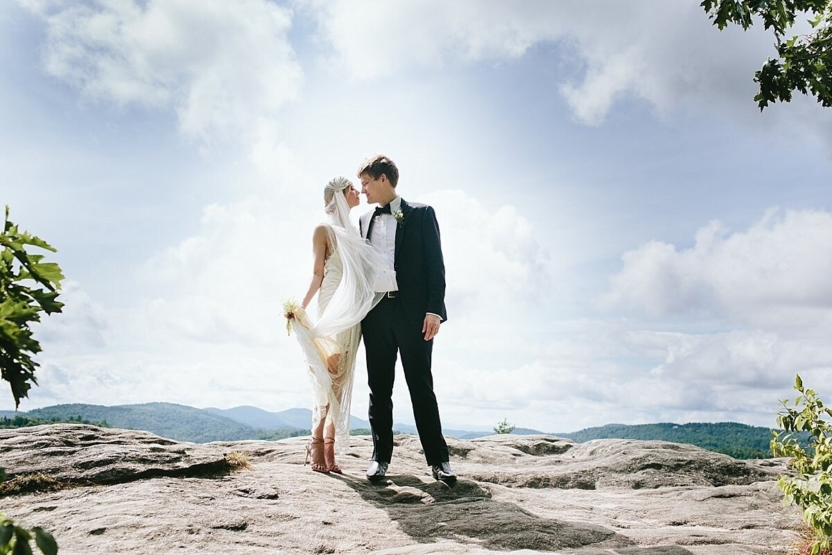 Chelsea & Tripp’s wedding was my ideal wedding. An intimate affair in the Highlands of North Carolina. We hiked up to Sunset Rock in the Highlands for these sweet couple’s photos and the wind was simply perfect. These two had wonderful chemistry and I just let the mood the take over. I thought Chelsea’s dress was one of the most beautiful I had ever seen. 