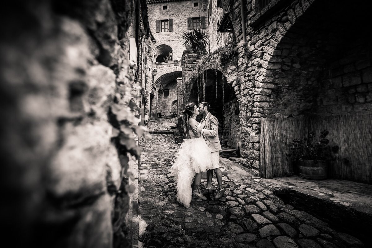 This amazing location is just a few kilometres from where I live. The photo was taken with a lovely couple in a completely in stone, authentic village called “La Beaume” in the South of France. I "LOVE" this place because there are beautiful and cute streets where you can walk and relax, and you have a beautiful view of the rocky cliffs and river.