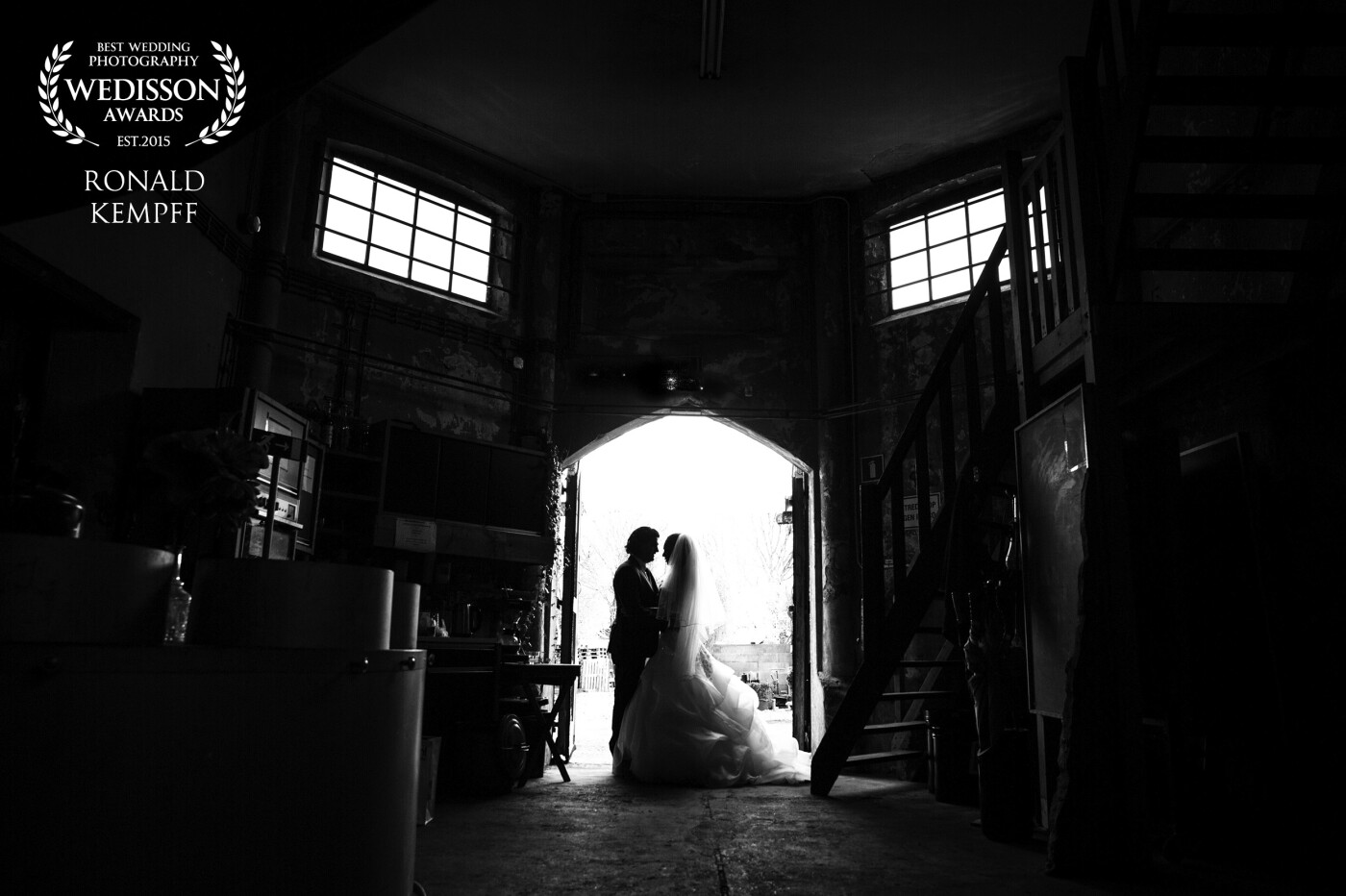 This picture was taken in a former church in the Netherlands. You can hire the church for events or a foto shoot. This scenery was at the back of the church and is in use for storage. But the incoming light of the doors and windows made this special.