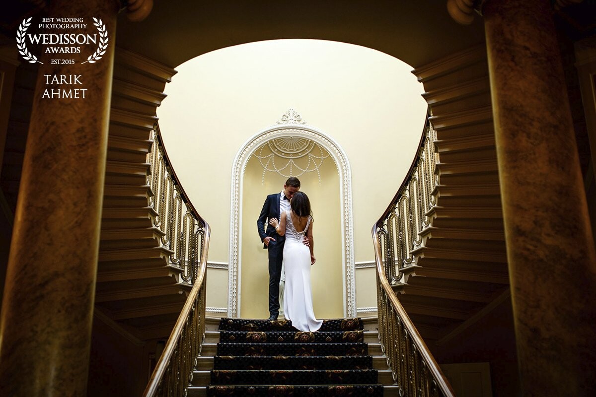 I knew the shot I wanted at an instant when I saw this staircase, the framing was just beautiful. Ceyda and Chris looked so good together and needed next to no direction when we took this picture.