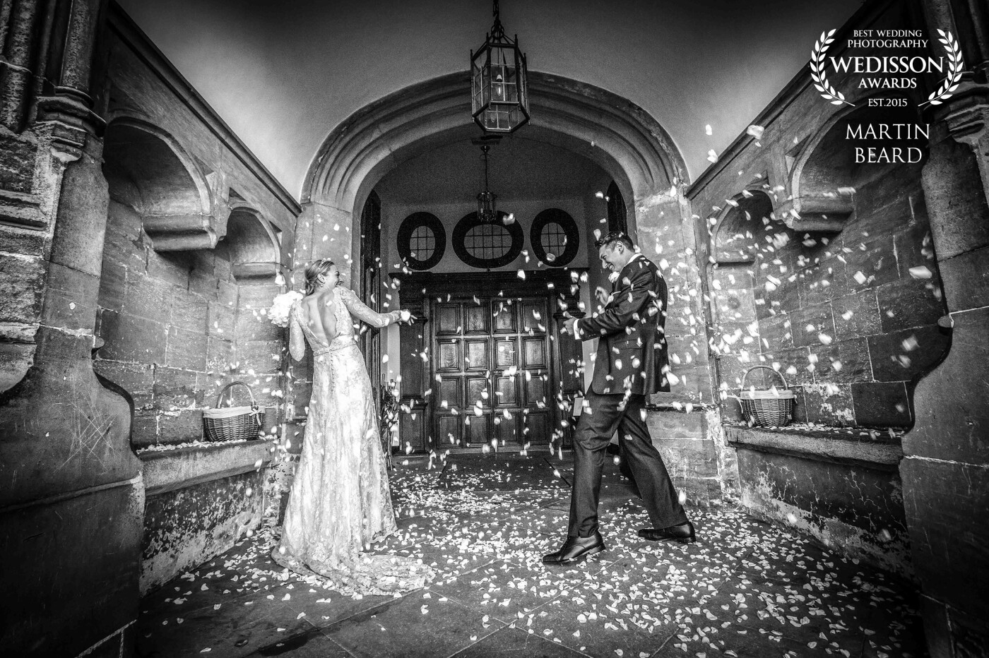 Love this spontaneous confetti fight at Hengrave Hall, wonderful wedding.................................................................................