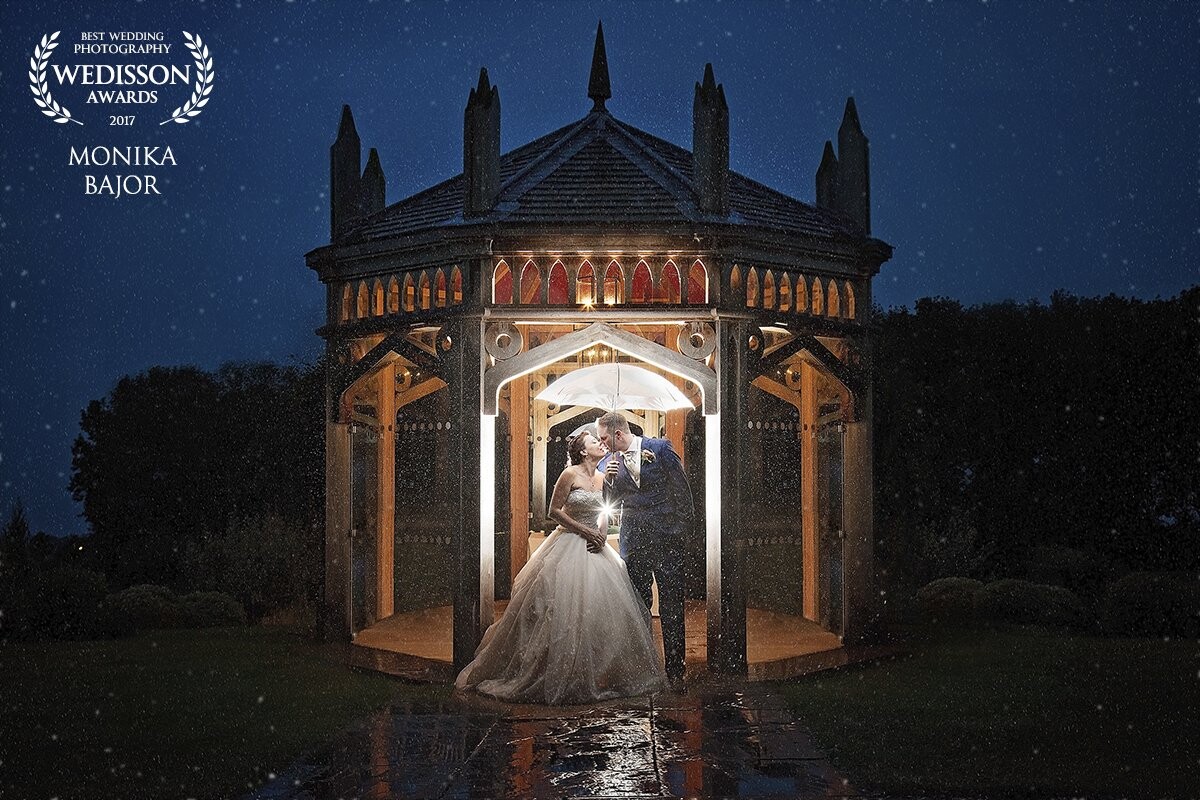 Who needs sunshine and spectacular landscapes for a wedding if you have the most stunning couple in love?<br />
It was pouring down with cold rain, my hands we frozen but it was worth waiting and staying extra 4h to take this shot. Such a special day which ended this special way.