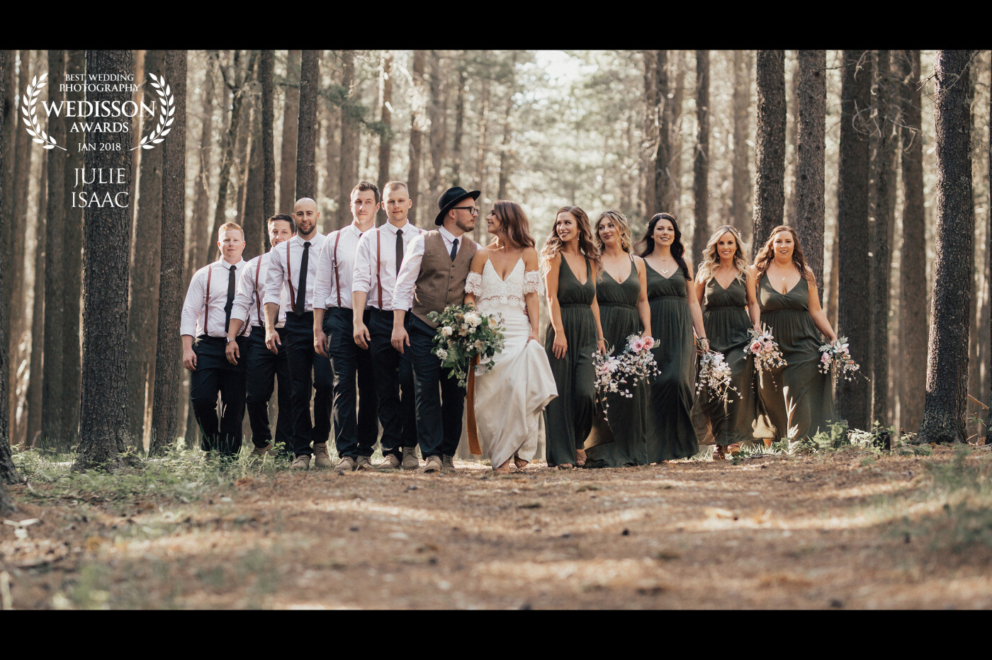 This fairytale wedding in the enchanted forest of Cypress Hills, SK had everyone feeling the magic that is love. As the bridal party walked through the towering trees, the couple couldn't help but look at each other with wonder in their eyes. 