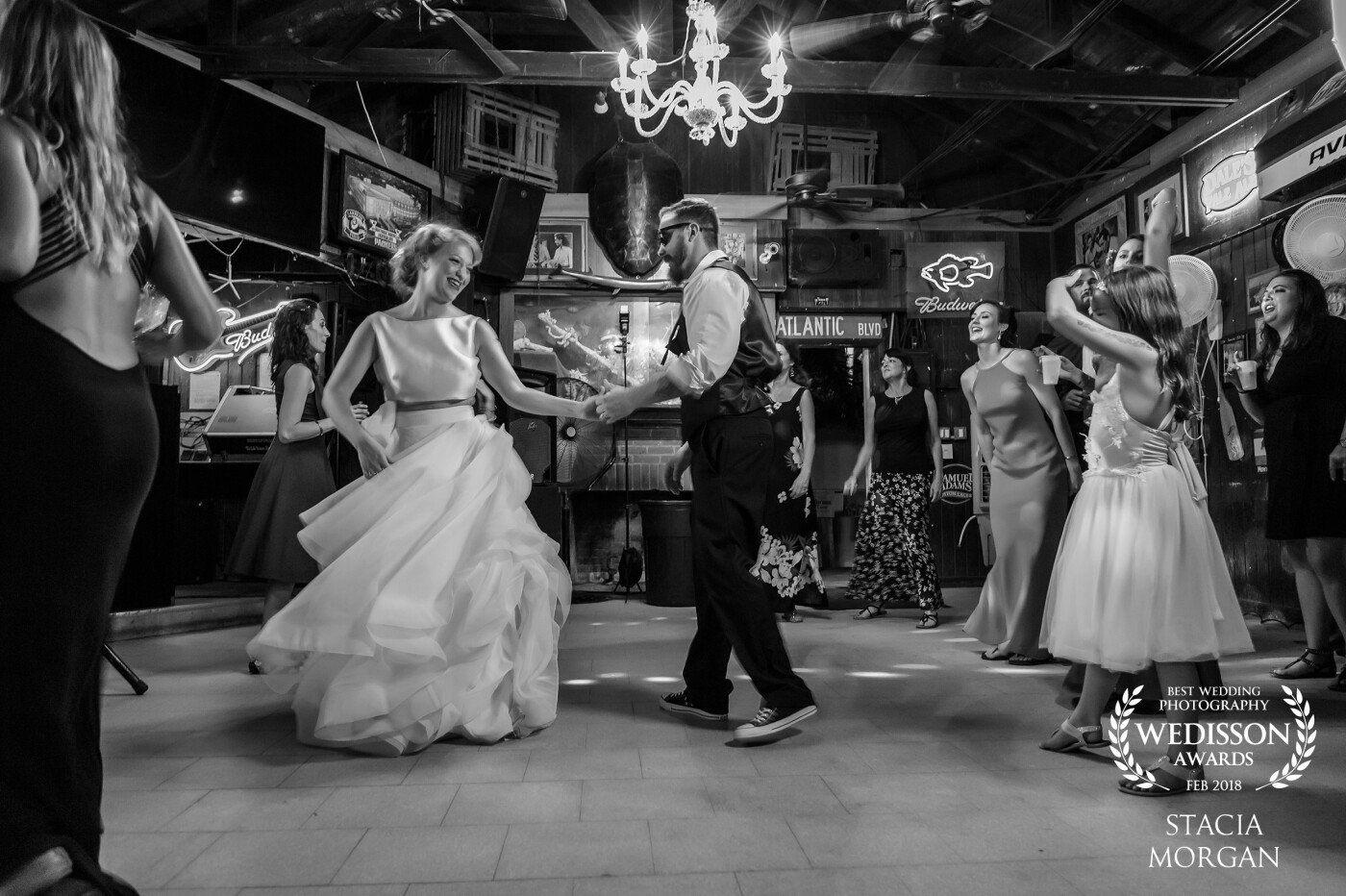 Carin and Koty Look so cute getting  jiggy with it at “ The Crib!” Love this couple and their awesome 1920s styled wedding in Key Largo Florida. 