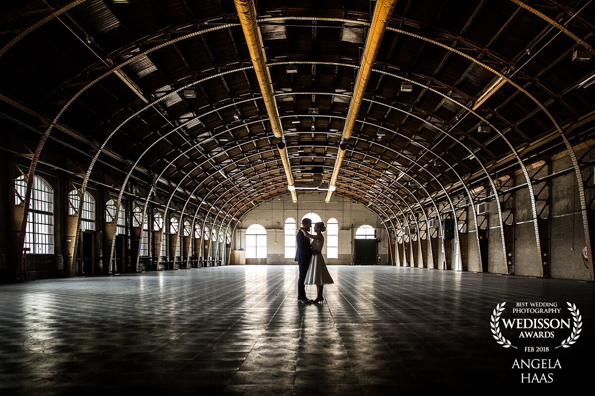 Spoorzone! At the old train storage in Tilburg, the Netherlands. Great place for photo’s.<br />
With such a lovely couple it was a pleasure to be their photographer on their special day. Thanks.