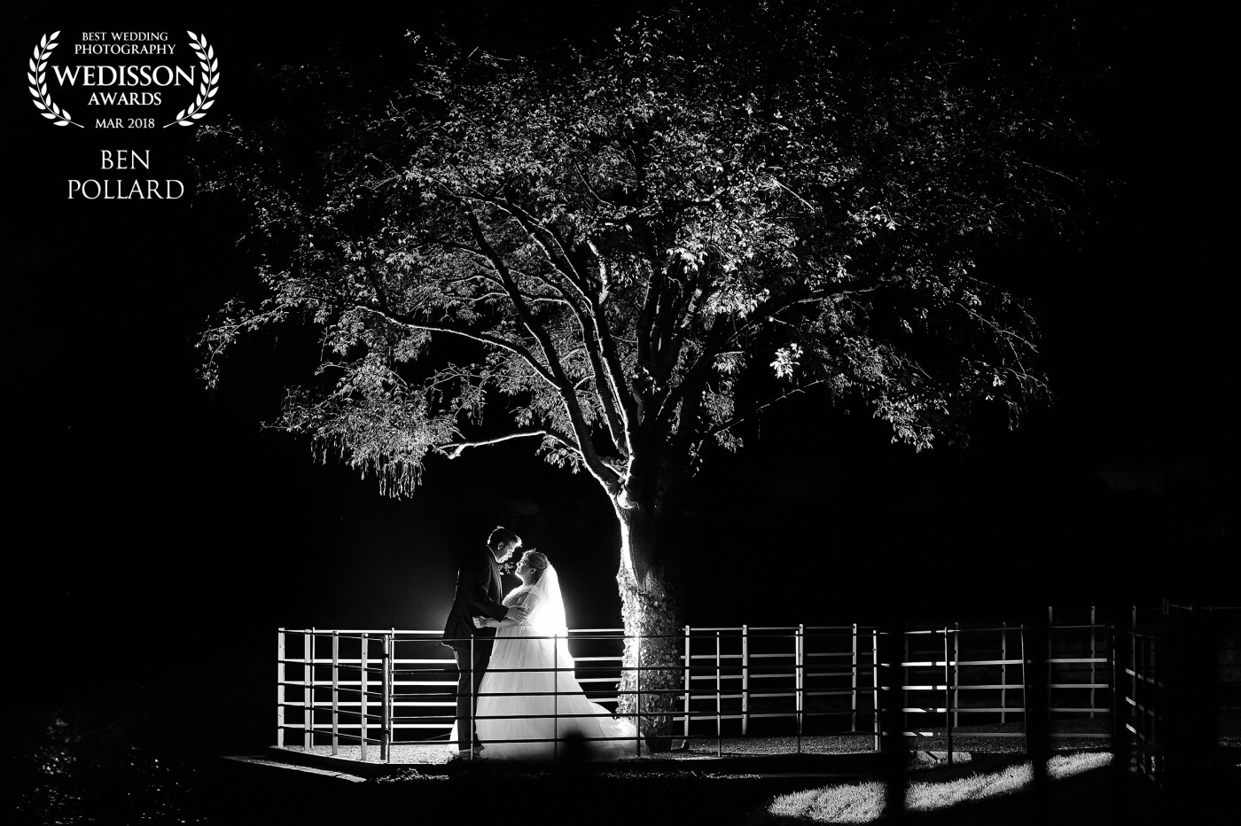 The bride specifically asked for a picture under the tree as she had seen a previous image of mine in this location (one that had also won a Wedisson Award) a year earlier. Happy to oblige i put a different spin on the same location and popped another great image!