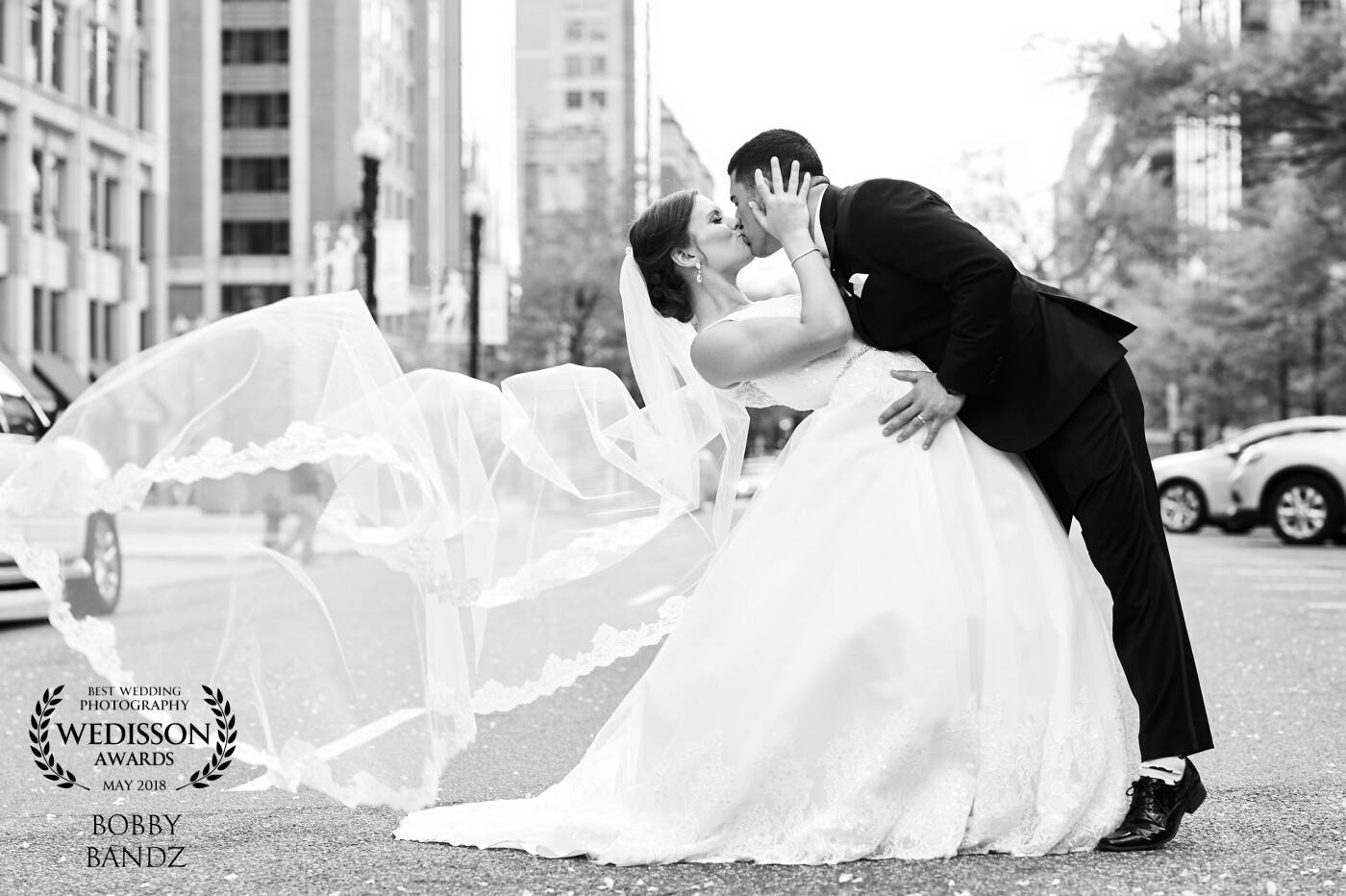 The streets of Washington DC are beautiful but always packed so when the moment came with no cars and no traffic the groom swept his wife off her feet and went in for a big kiss! I couldn’t pass this shot up! It was too perfect!