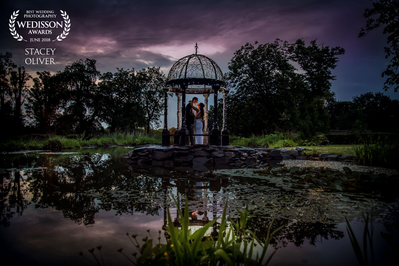 Sadly it rained for most of the day for this couple. But as I was getting ready to leave I could see the sky changing colour and it was just stunning so I quickly ran back into the venue to get the couple back out again. I'm so glad i did......