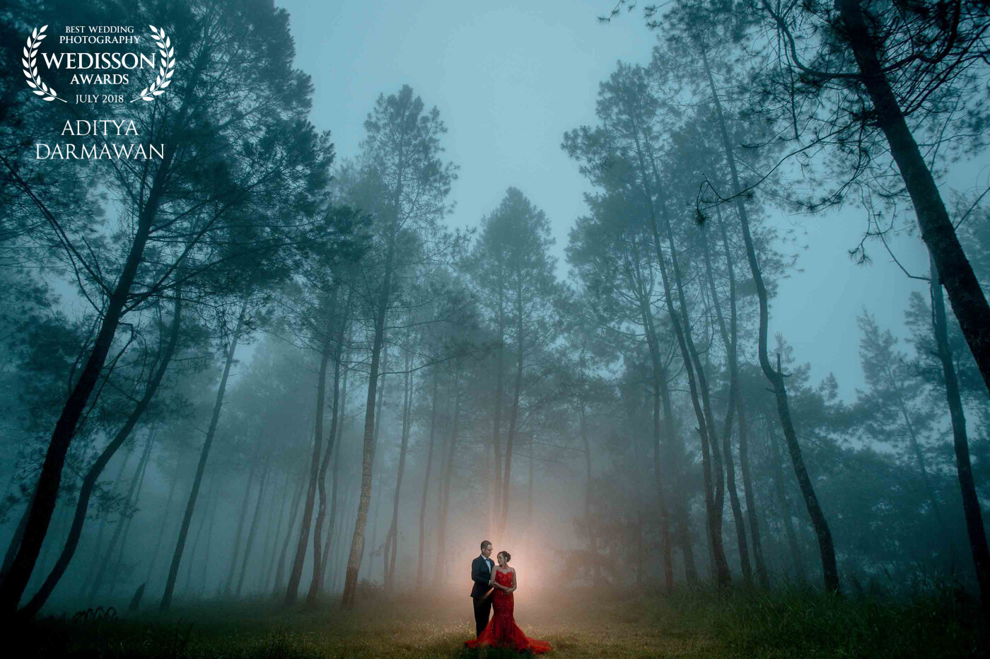 That day, I had to go out of town and woke up on early morning to photograph an engagement photo-session. Worried about a sudden rain which might cancel the outdoor session, but it turned out into something magical, the forest was covered by the thick blurry fog. Voila.