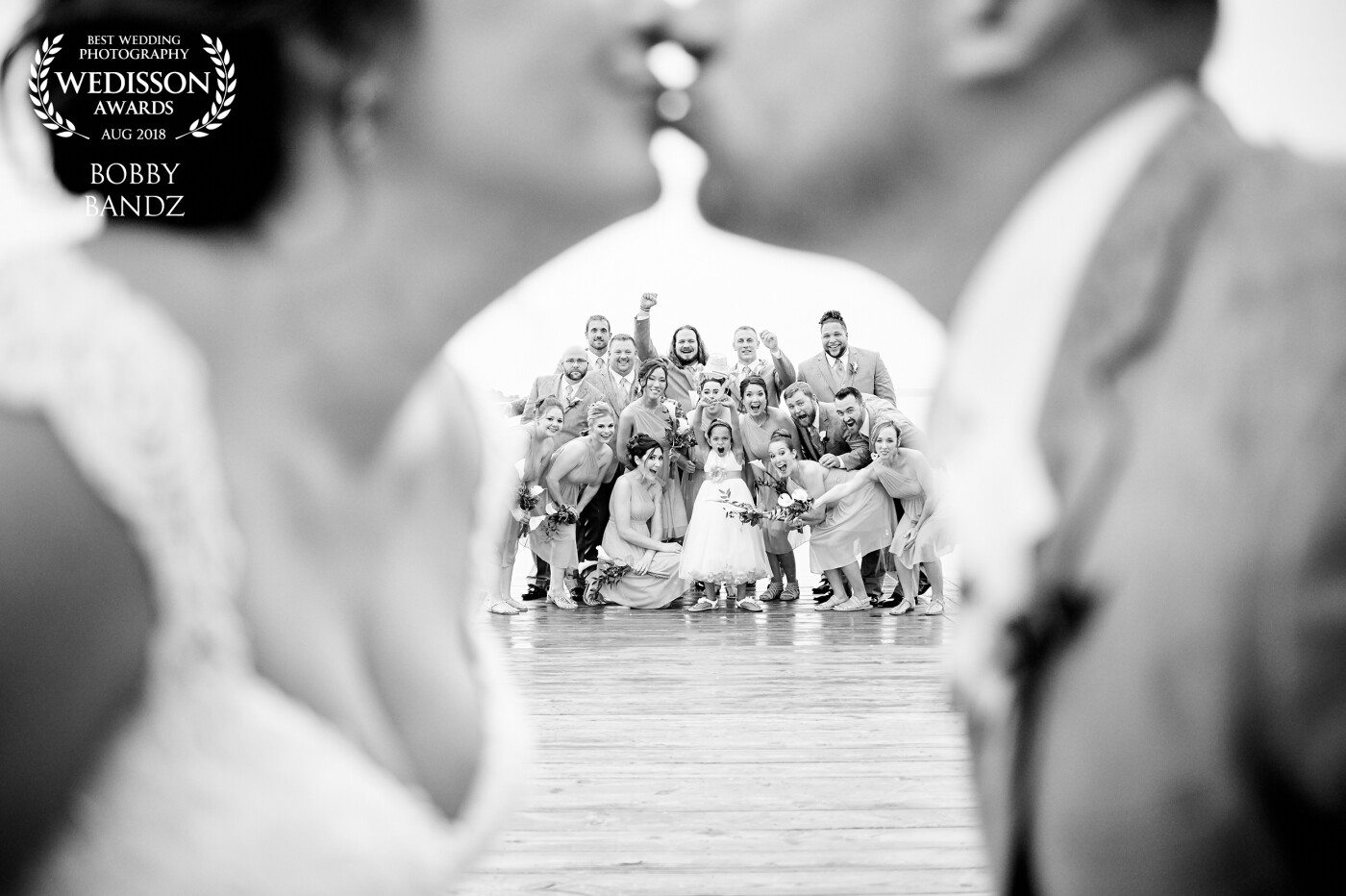 With a huge group we couldn't help but get their reaction after they finally sealed the deal at the alter and got their first kiss as a newlywed! Their daughter made this picture! I love how hype she is! 