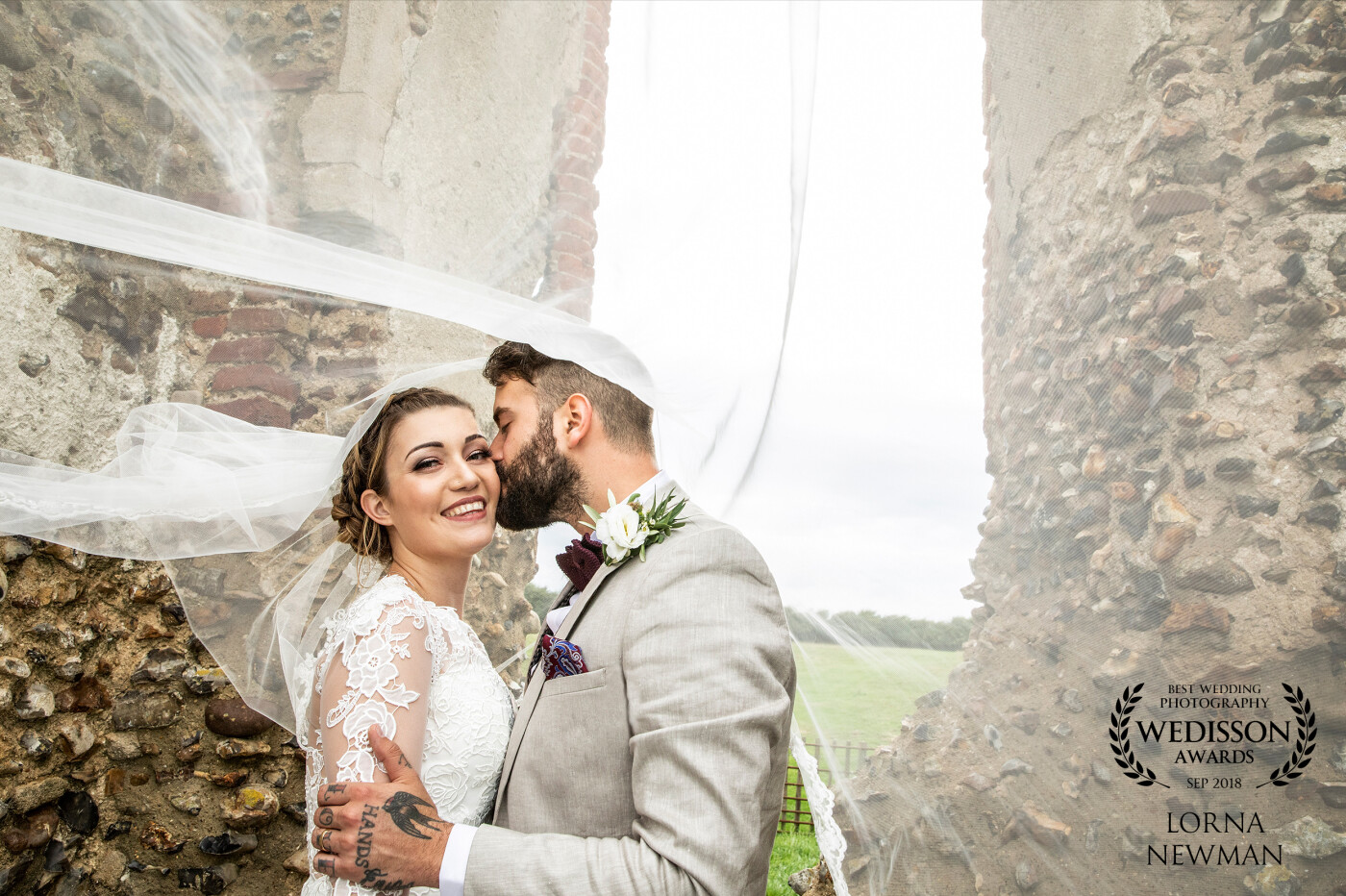 Taken at the abandoned medieval ruins at the lovely Godwick Hall and Great Barn. Beautiful Ashleigh & James Izzo had the perfect wedding day in Norfolk last month.