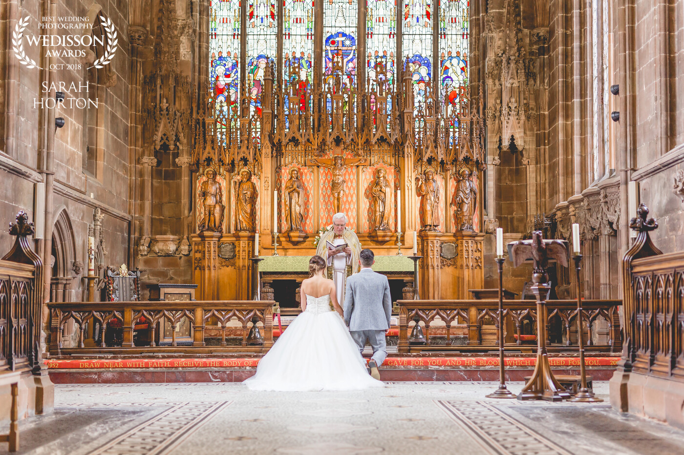 I'm so lucky to have this stunning church in my home town and loved all of the detail in this moment during Michaela & Ged's wedding service. 