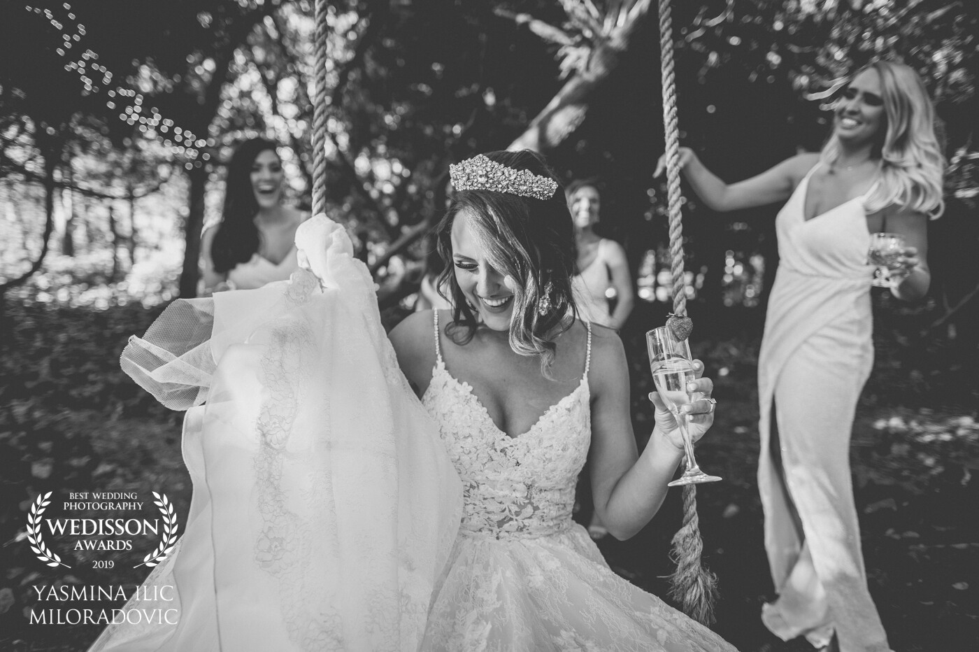 Rachel and Blake wed at Jaspers in Jaspers Brush, on the NSW south coast. I just love this picture of Rachel being pushed on a swing by her lovely bridesmaids. 