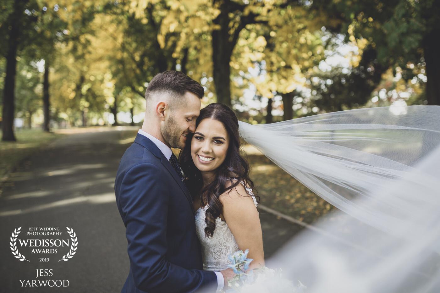Matt & Pernilla had an autumnal wedding and tied the knot at Colshaw Hall in Cheshire. They wanted the focus to be documenting the day with their friends and family, having a great time! I took them out for 15 minutes for couple portraits and this was one of my favorites.