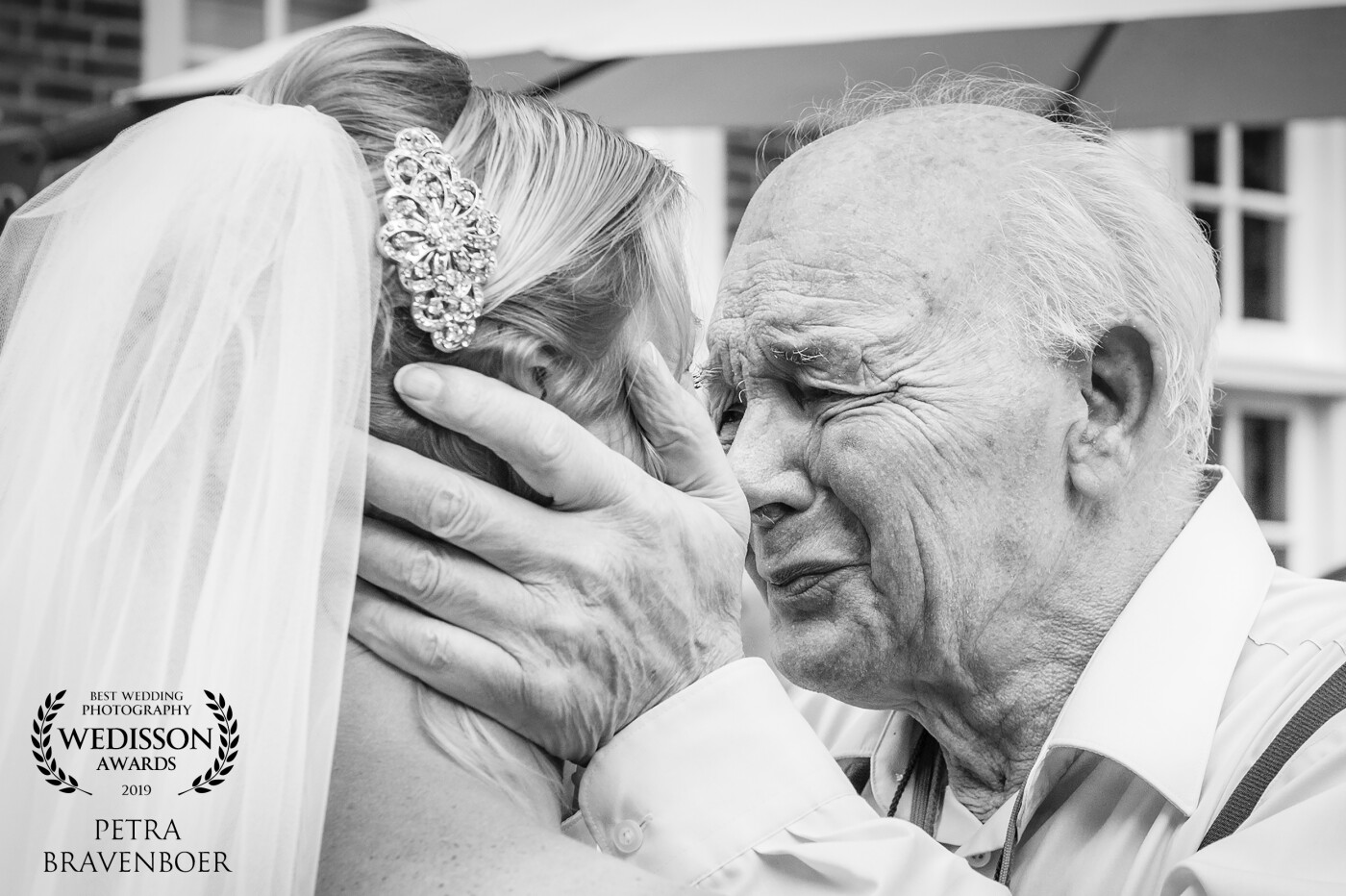 When your grandfather is so happy to be at your wedding... A special day for him to see his granddaughter get married. He is the first one to congratulate you with your marriage ♥ 