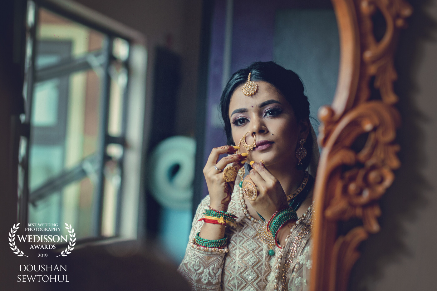 In front of the mirror, She wants her man to see her in the most beautiful attire. She is lost<br />
in her thoughts, waiting for the Grand moment of her life...<br />
<br />
The beauty of Hindu Wedding