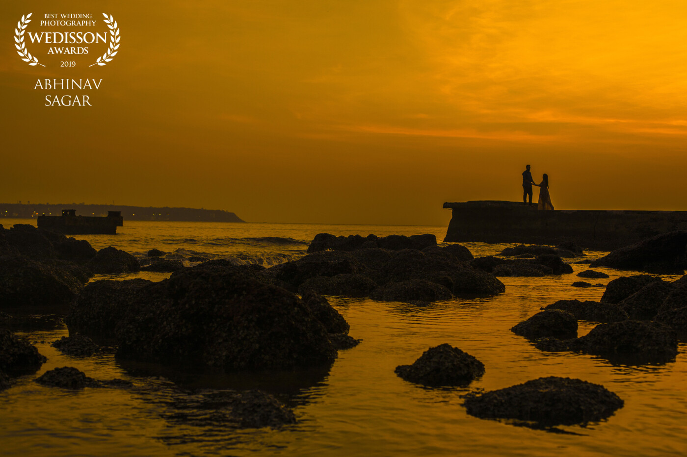 There is something about silence and being in the middle of nowhere!!<br />
<br />
Nithin+Akshita<br />
It was their Destination Wedding in Goa. We wanted to create an image filled with love+nature!!<br />
The beautiful sunset and the rocky beach was an impromptu thing.